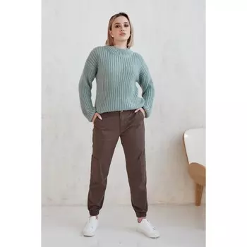 Джоггеры женские, размер 42, цвет коричневый 62019