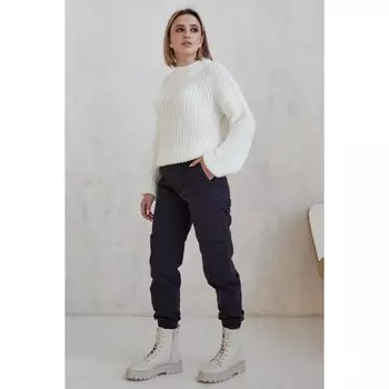 Джоггеры женские, размер 50, цвет синий