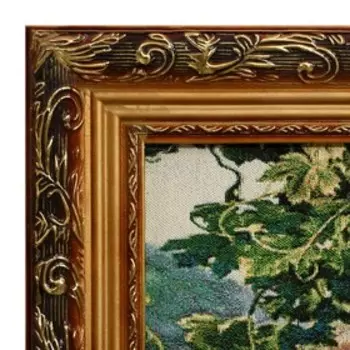 E068-50х100 Картина из гобелена "Девушка у колонны" (57х107)