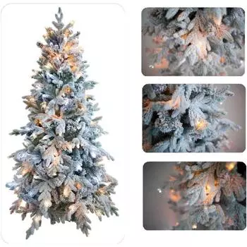 Ель искусственная «Россо», заснеженная, световая, 150 см