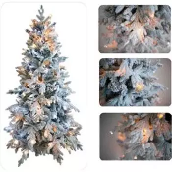 Ель искусственная «Россо», заснеженная, световая, 180 см