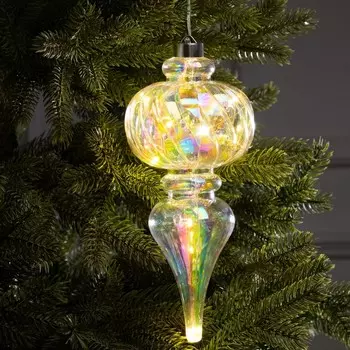 Ёлочная игрушка светодиодная «Сияние», 2711 см, 12 LED, от батареек ААх2, свечение тёплое белое