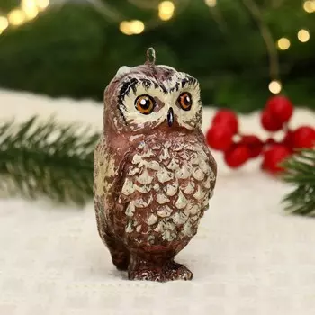 Елочное украшение "Сова" (гипс) 9,5*5 см