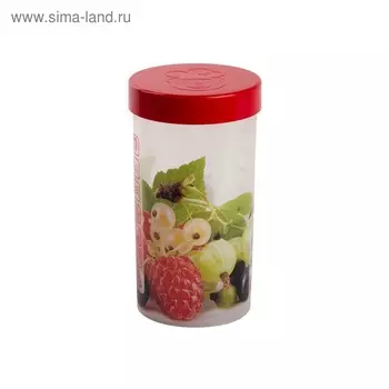 Емкость для хранения Oursson 1 л, 9,5 9,5 18 см, красная