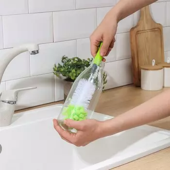 Ерш для посуды с губкой Доляна Green day, 315 см, анатомическая ручка