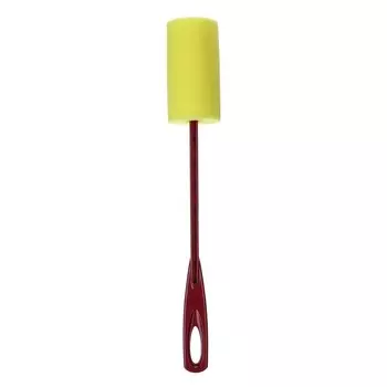 Ершик для мытья бутылочек Rock'n'Roll с губкой бордо, 38 см.