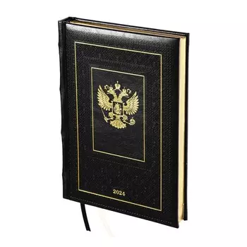 Ежедневник датированный 2025, A5, 168 листов, deVENTE.Symbol, твёрдая обложка из искусственной кожи, тиснение фольгой, ляссе, кремовый блок 70 г/м2, чёрный