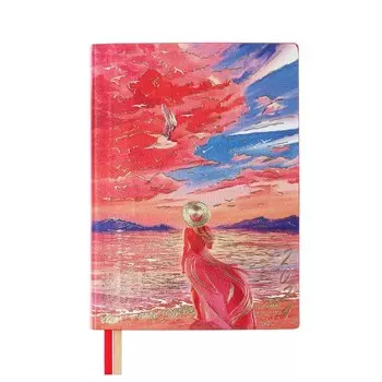 Ежедневник датированный 2024, А6+, 176 листов "ESCALADA", мягкий переплёт, искусственная кожа, блинтовое тиснение, кремовый блок 70 г/м, голубой