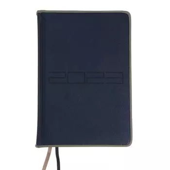 Ежедневник датированный А5, 176 листов "Шеврет", твёрдая обложка с поролоном, искусственная кожа, блинтовое тиснение, тонированный блок 70 г/м2, синий