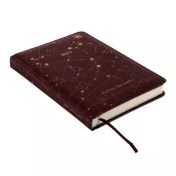 Ежедневник датированный астрологический А5, 176 листов "Плонже Экстра", твёрдая обложка с поролоном, искусственная кожа, тиснение фольгой