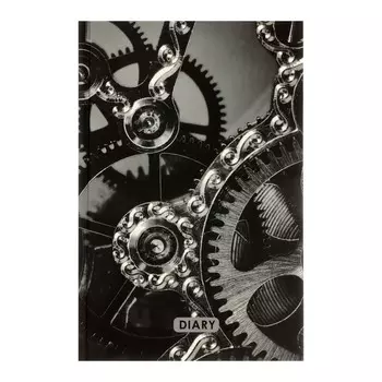 Ежедневник недатированный А5, 112 листов в линейку "Механизм", твёрдый переплёт, матовая ламинация
