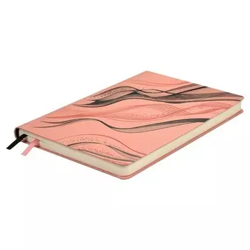 Ежедневник недатированный А5, 120 листов ESCALADA, мягкий переплёт, искусственная кожа "Виннер", блинтовое тиснение, шелкография, белый офсет 70 г/м, персиково-розовый