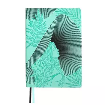 Ежедневник недатированный А5, 120 листов ESCALADA, мягкий переплёт, искусственная кожа "Виннер", блинтовое тиснение, шелкография, белый офсет 70 г/м, мятный