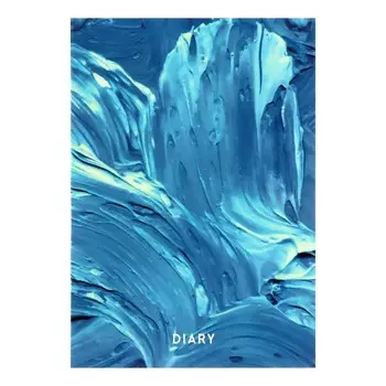 Ежедневник недатированный А5, 128 листов в линейку "Мазки краски", интегральный переплёт, матовая ламинация, выборочный лак, блок 70 г/м2