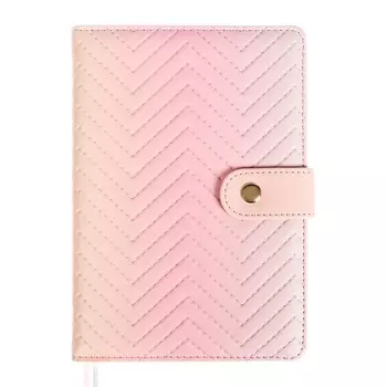 Ежедневник недатированный A5, 136 листов, deVENTE. Elizabeth, твёрдая обложка с поролоном из искусственной кожи, перфорация, ляссе, блок 70 г/м2, розовый