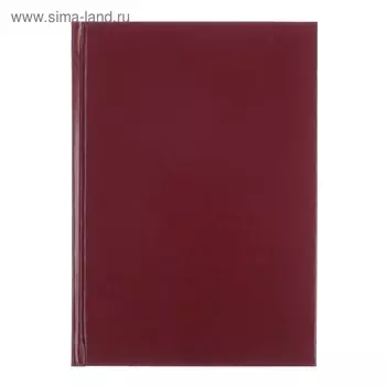 Ежедневник недатированный А5+, 136 листов Ideal new, твёрдая обложка, искусственная кожа, бордовый