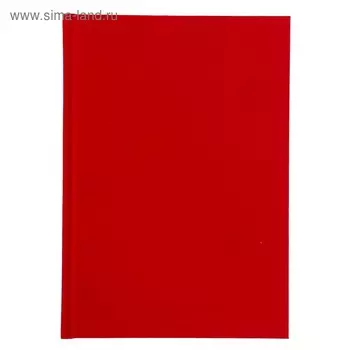 Ежедневник недатированный А5+, 136 листов Ideal new, твёрдая обложка, искусственная кожа, красный