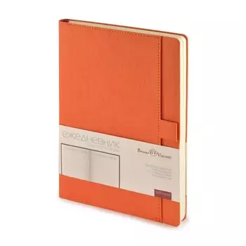 Ежедневник недатированный А5, 136 листов MARSEILLE, обложка искусственная кожа, оранжевый
