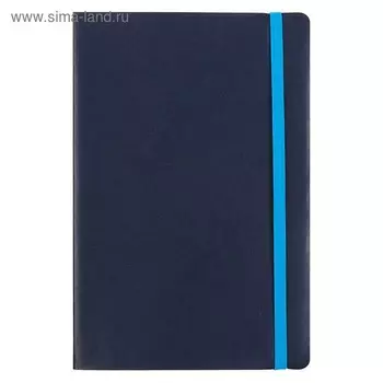 Ежедневник недатированный А5, 136 листов Megapolis Soft, обложка искусственная кожа, цветной срез, синий