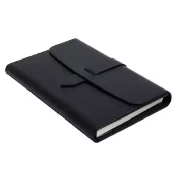 Ежедневник недатированный А5, 136 листов SENATE, обложка искусственная кожа, магнитный хлястик, сменный блок, чёрный