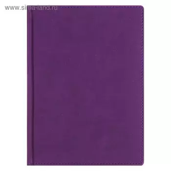 Ежедневник недатированный А5+, 136 листов Velvet, обложка искусственная кожа, фиолетовый