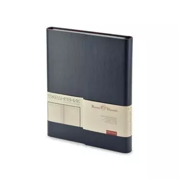 Ежедневник недатированный А5, 136 листов Waltz, твёрдая обложка, искусственная кожа, магнитный клапан, тёмно-синий