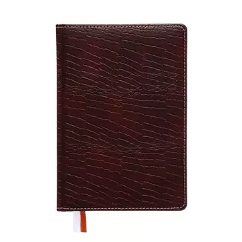 Ежедневник недатированный A5, 160 листов, Attomex.Croco, твёрдая обложка из искусственной кожи с поролоном, ляссе, блок 70 г/м2, коричневый