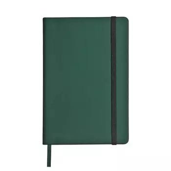 Ежедневник недатированный А5, 160 листов MEGAPOLIS VELVET, твёрдая обложка, искусственная кожа, ляссе, на резинке, тонированный блок 70 г/м2, тёмно-зелёный