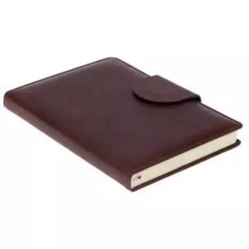 Ежедневник недатированный А5, 136 листов, deVENTE. Norwich, твёрдая обложка с поролоном из искусственной кожи, 2 ляссе, тонированный блок 70 г/м2, коричневый