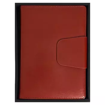 Ежедневник недатированный А5, 160 листов Prestige, твёрдая обложка, искусственная кожа, магнитный хлястик, бордовый