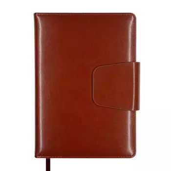 Ежедневник недатированный А5, 160 листов Prestige, твёрдая обложка, искусственная кожа, магнитный хлястик, тёмно-коричневый
