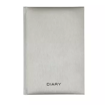 Ежедневник недатированный A5, 160 листов, Attomex.Regent, твёрдая обложка из бумвинила с поролоном, ляссе, блок 70 г/м2, серебряный