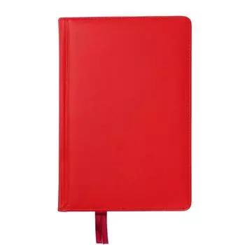 Ежедневник недатированный А5+, 176 листов Parliament, твёрдая обложка из искусственной кожи, 2 ляссе, красный