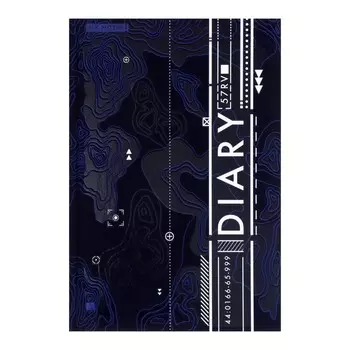 Ежедневник недатированный А5, 80 листов DIARY "Рельеф", твёрдая обложка, ламинация Soft-Touch вельвет, тиснение цветной фольгой