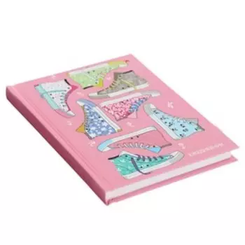 Ежедневник недатированный А6, 128 листов в клетку "Кеды. Праздник", твёрдая обложка, глянцевая ламинация, блок 55 г/м2