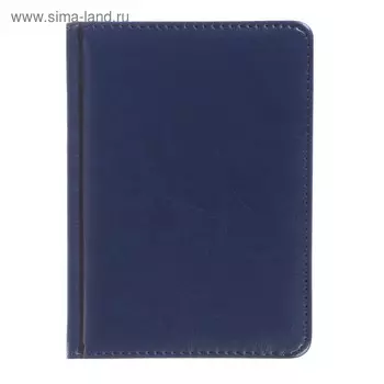 Ежедневник недатированный А6+, 136 листов Sidney Nebraska, твёрдая обложка из искусственной кожи, золотой срез, ляссе, синий