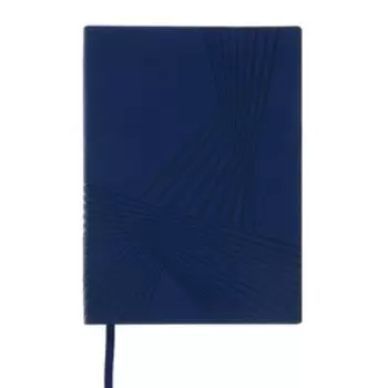Ежедневник недатированный А6+, 160 листов "Кассандра", мягкая обложка, искусственная кожа, блинтовое тиснение, синий