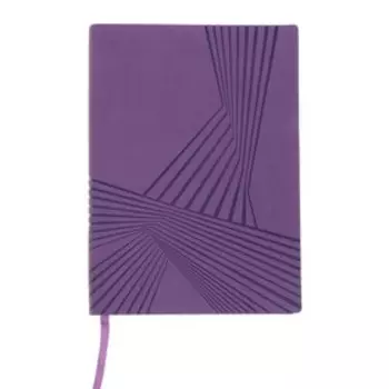 Ежедневник недатированный А6+, 160 листов "Кассандра", мягкая обложка, искусственная кожа, блинтовое тиснение, сиреневый