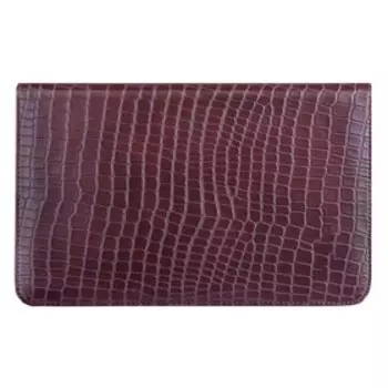 Ежедневник недатированный А6, 72 листа, BRAUBERG Alligator, под крокодиловую кожу, коричневый