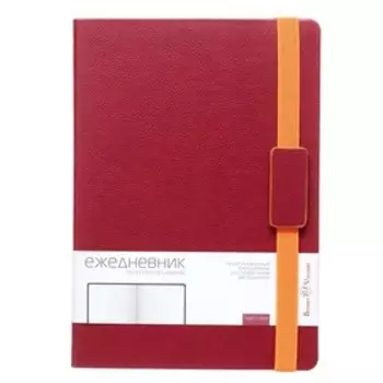 Ежедневник недатированный В5, 136 листов Leggenda, твёрдая обложка, искусственная кожа, бордовый