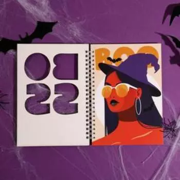 Ежедневник с вырезом на гребне А5, 80 л BOSS witch