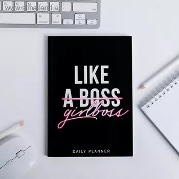 Ежедневник в тонкой обложке Like girlboss А5, 80 листов