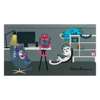 Еженедельник, недатированный, 165 х 90 мм, 64 листа, «Офисные работники», твёрдая обложка, УФ-лак выборочный, матовая ламинация, блок 65г/м²