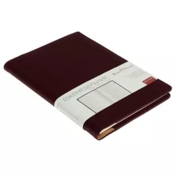 Еженедельник недатированный А5, 64 листа на гребне CONCEPT, обложка искусственная кожа, бордовый