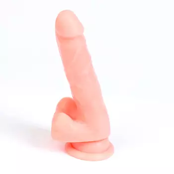 Фаллоимитатор реалистичный, 183.5 см, на присоске, с мошонкой, телесный