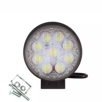 Фара противотуманная GE-WR009S (SL30) "OFF - Road", 9 диодов, 27 Вт, направленный свет, алюминиевый корпус, пылевлагозащищенный, 115х30х125 мм, 12/24 В