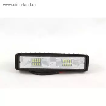 Фара противотуманная KS-W216S "OFF - Road", 16 диодов, 48 Вт, направленный свет, алюминиевый корпус, пылевлагозащищенный, 151 х 39 х 39 мм, 12/24 В