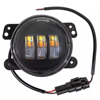 Фара светодиодная OFF ROAD 125x92 мм круглая, 12В/24В, 30Вт, 6000К, SW, 3 диода, LADA Vesta, S07201090