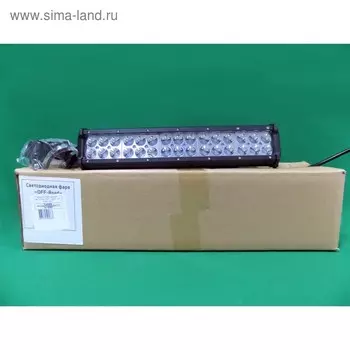 Фара светодиодная OFF ROAD, KS-CL-90 Вт, 30 диодов х 3W (Cree LED), 90 Вт, 6300 Lm, направленный свет, алюминиевый корпус, пылевлагозащищенный, 345х60х75 мм, 9-32 В