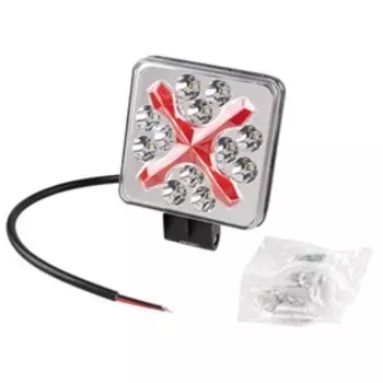 Фара светодиодная OFF ROAD, SKYWAY, 97х97(120)х20мм, 12V/30V, 13W, 6000К, 37 диодов, дальний 79381